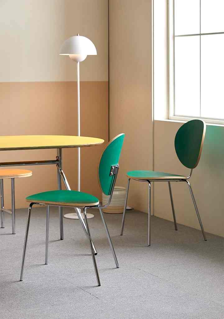 MID-CENTURY YCY 円形 ダイニングチェア［6色］