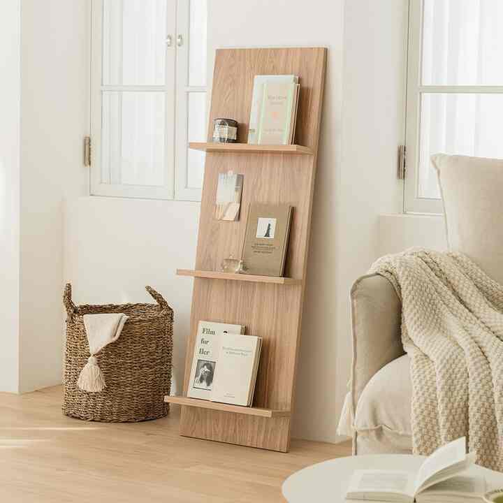 3段 マガジンラック スクエア［2色］