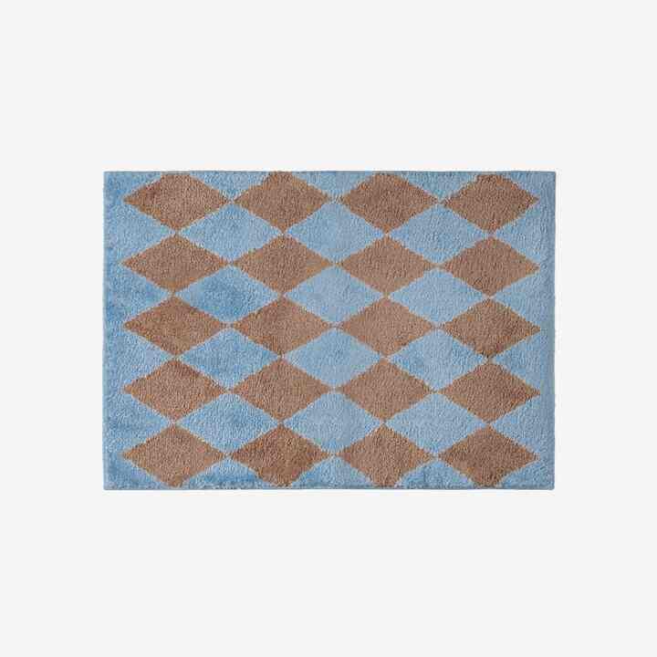 Argyle マット トフィーナッツ ブルー 50x70cm