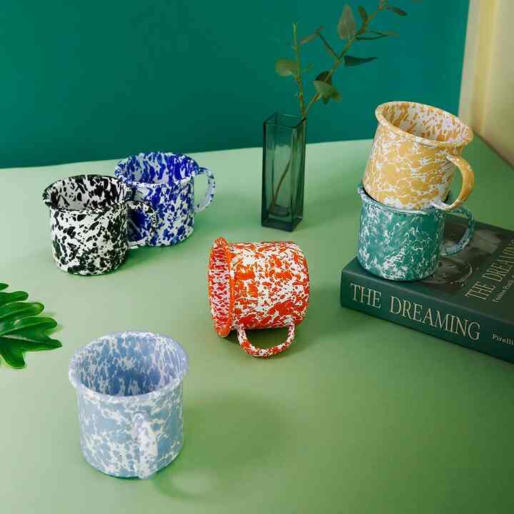 HAKOYA エナメル マグカップ 350ml 2点セット［6色］