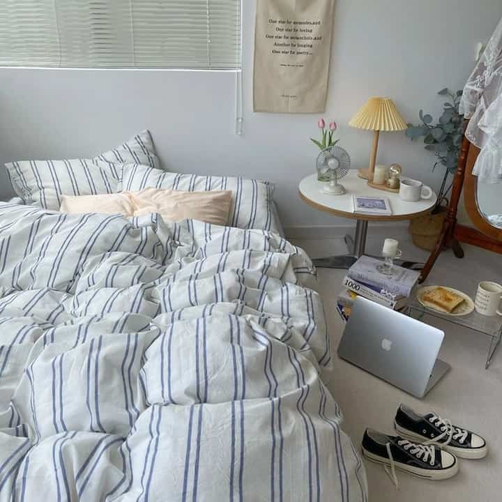 ストライプ 布団カバー セット［2色・2サイズ］