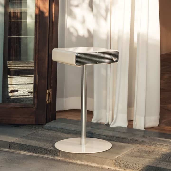 収納付き サイドテーブル スチール Ivory［3種］