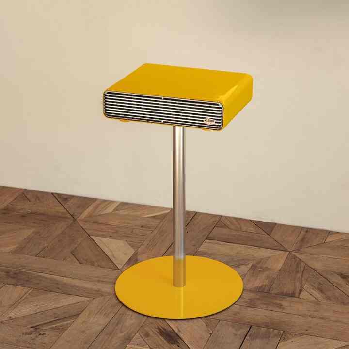 収納付き サイドテーブル スチール Yellow［3種］