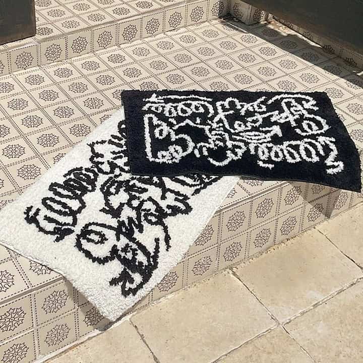 on an outdoor walk DOODLE ラグ 40x64cm［2色］