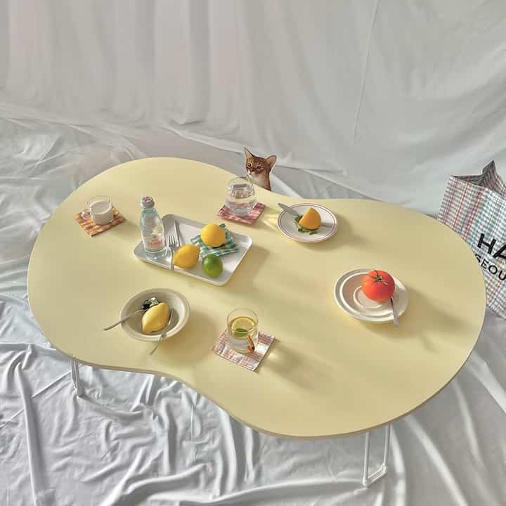 アップル オブジェ 折りたたみテーブル 120x80［6色］