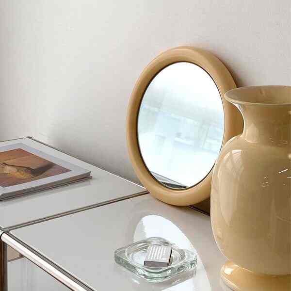 ウッド ラウンド ミラー［2色］
