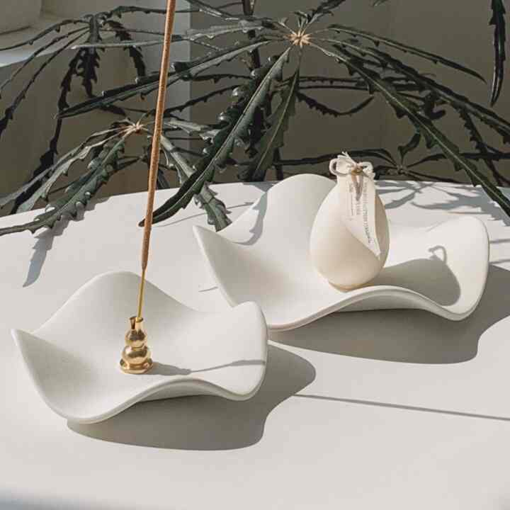 Wave Veil セラミック アクセサリートレイ［2サイズ］