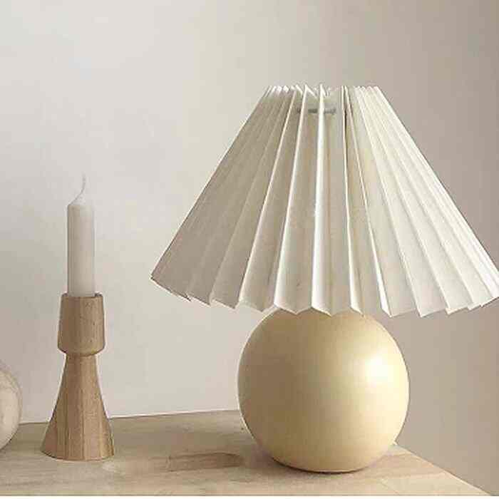 プリーツ セラミック テーブルライト［2色］