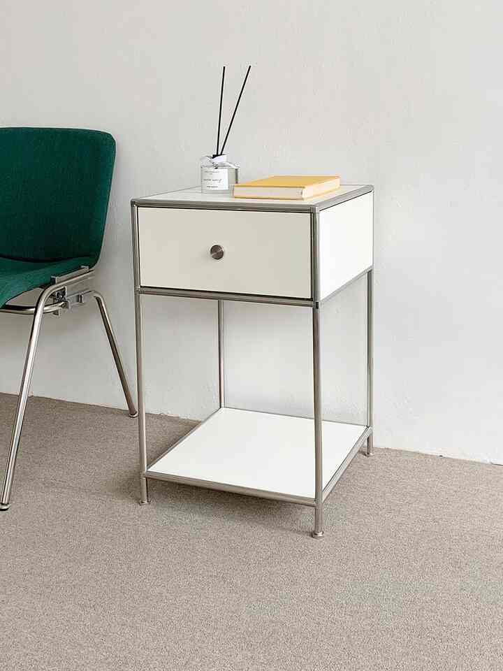 ステンレス モジュール サイドテーブル［2色］