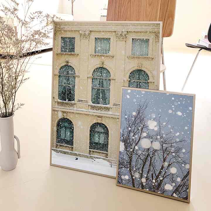 クリスマスツリー ポスター スノーイング ブカレスト［5サイズ］