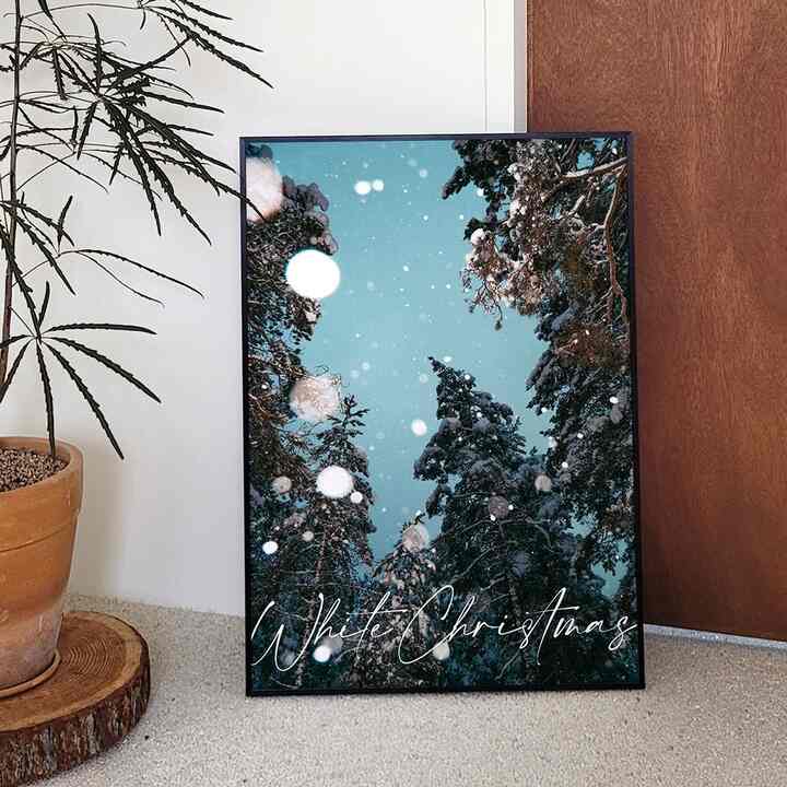 クリスマスツリー ポスター スノーイング クリスマス［5サイズ］