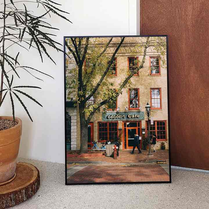 クリスマスツリー ポスター 夕焼けの街［5サイズ］