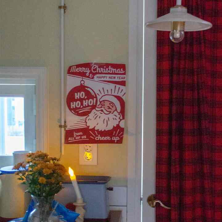 Vintage santa キャンバス ポスター［3サイズ］