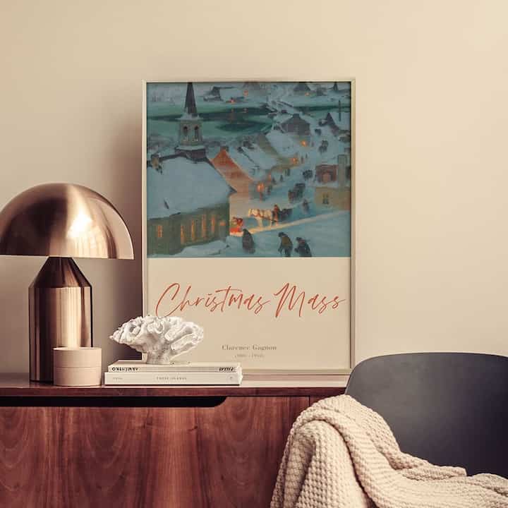 クリスマス アートポスター Christmas mass［5サイズ］