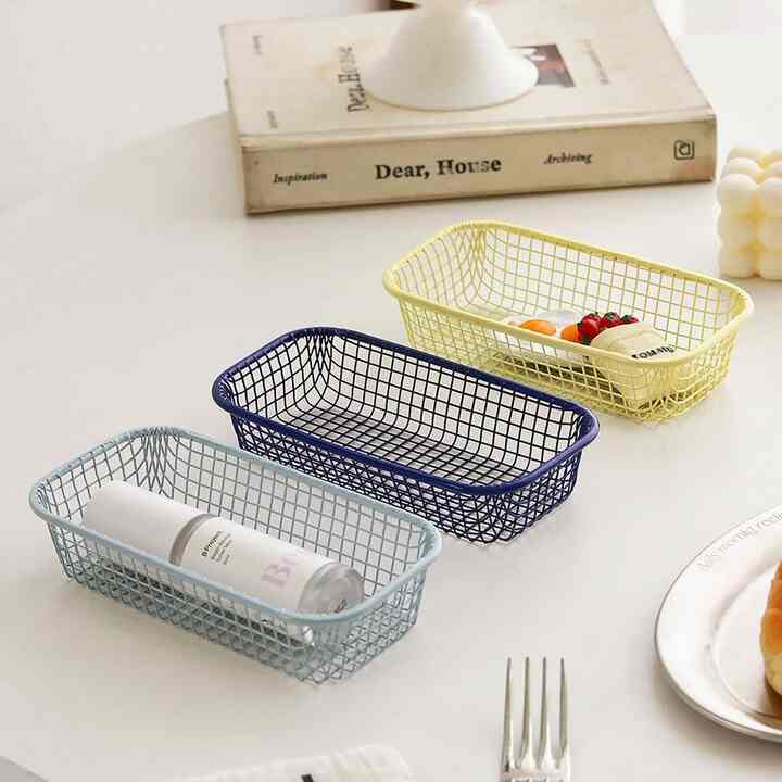 スチール バスケット［3色］