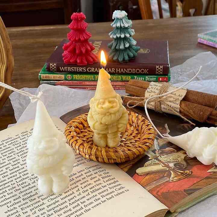 クリスマス サンタ キャンドル［2色］