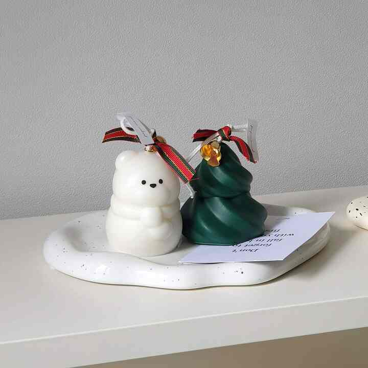 クリスマス SNOW BEAR キャンドル 2点セット
