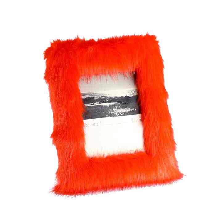 FAUX FUR FRAME (ORANGE)