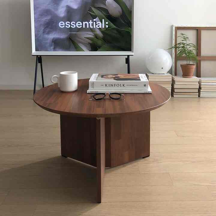 TROWN 円形 ローテーブル 60cm［2色］