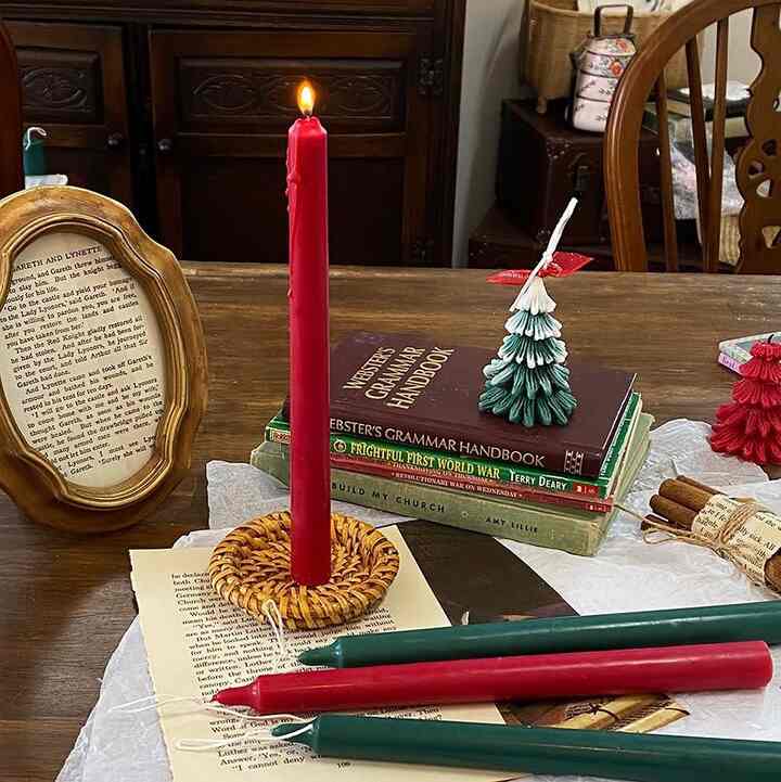 クリスマス テーパーキャンドル［2色］