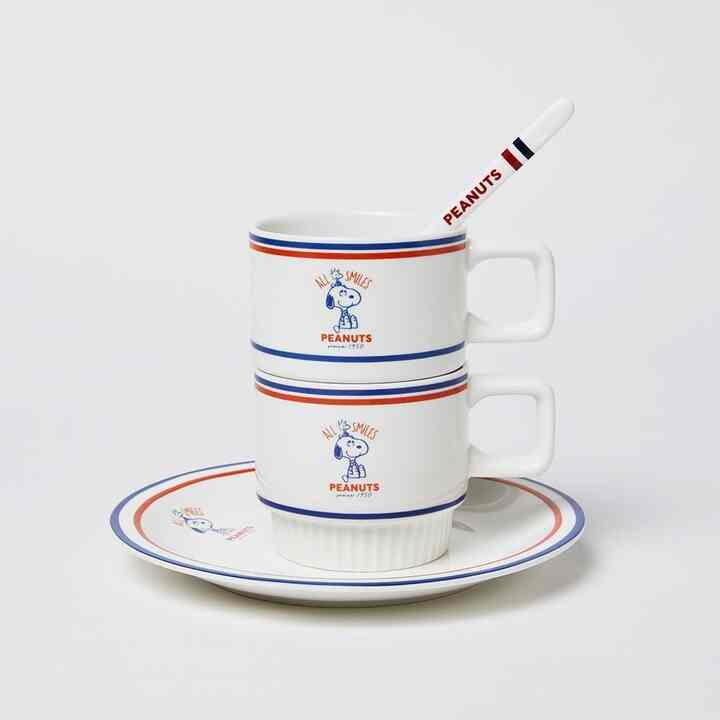 マグカップ＆ティースプーン＆プレート 4点セット［2種］