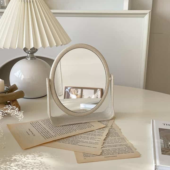 サンドアイボリー フリップ 卓上ミラー