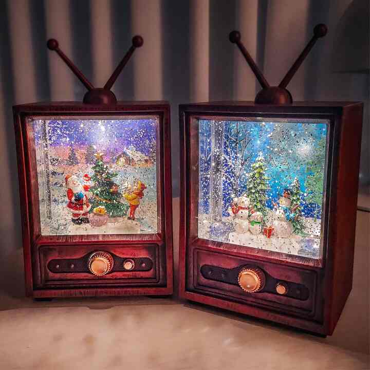 クリスマス TV スノードーム オルゴール［2種］