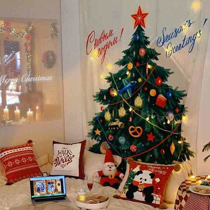 クリスマス ツリー ファブリック ポスター