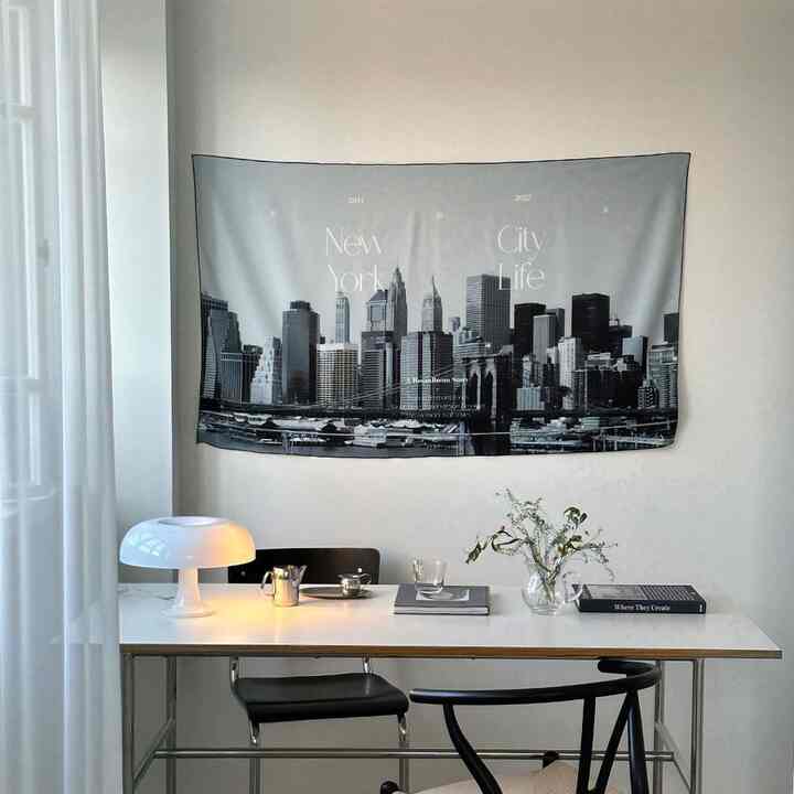 ABOUT TIME 横バージョン ファブリック カーテン［4種］