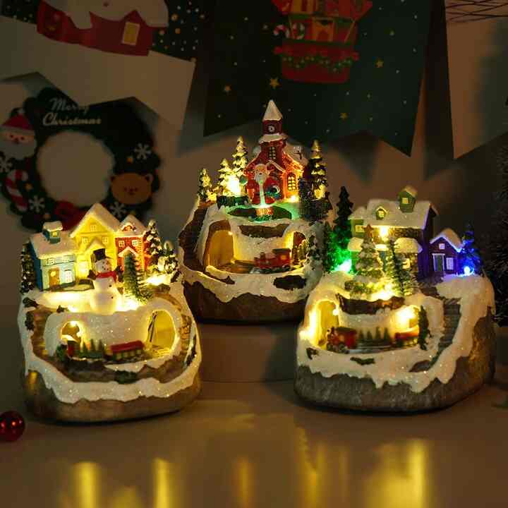 クリスマス 動く汽車 オルゴール［3種］