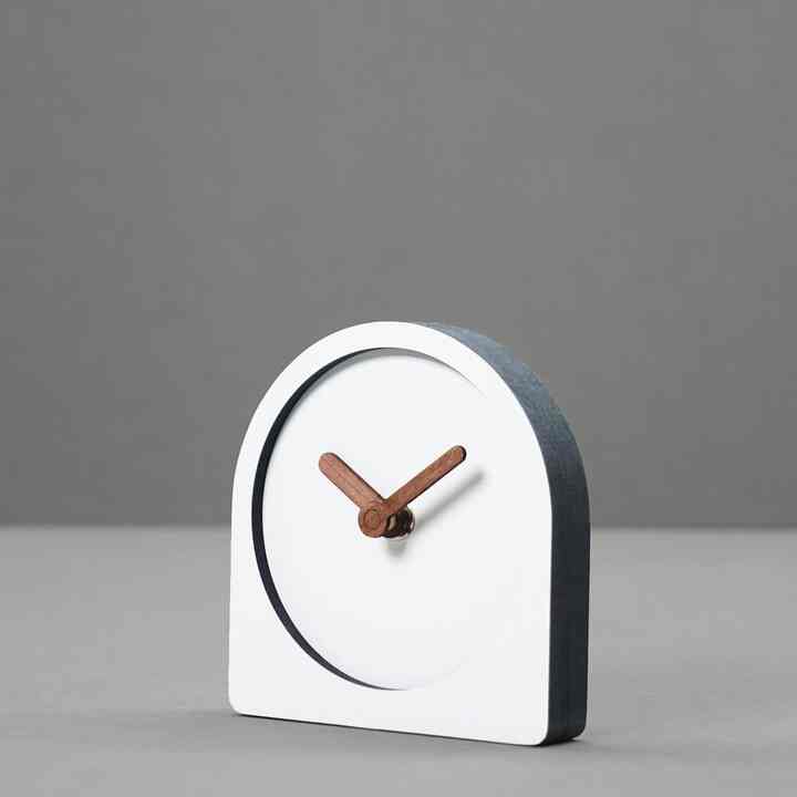 静音 ウッド 卓上時計 B