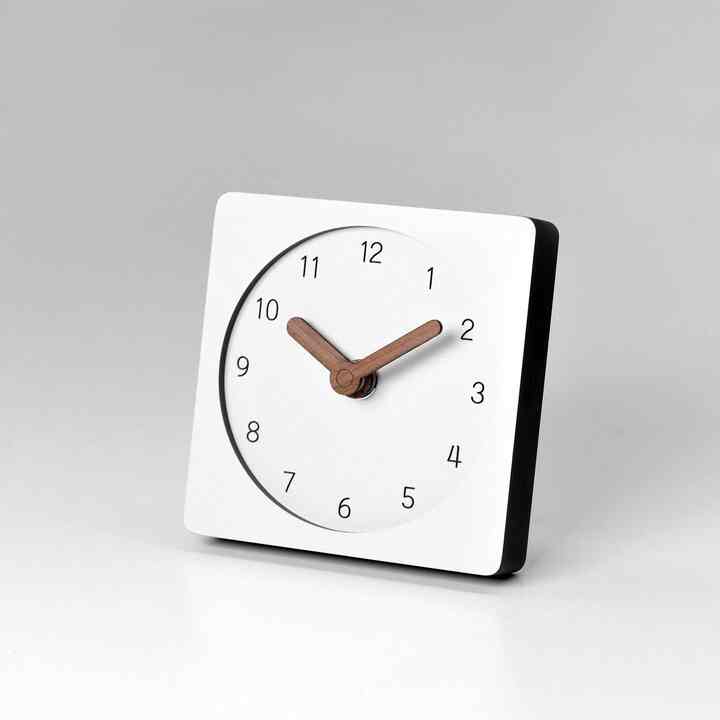 静音 ウッド 卓上時計 C