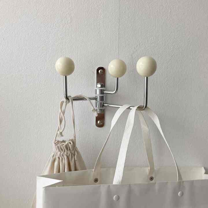 ウッドボールウ ォールフック［2色・2サイズ］