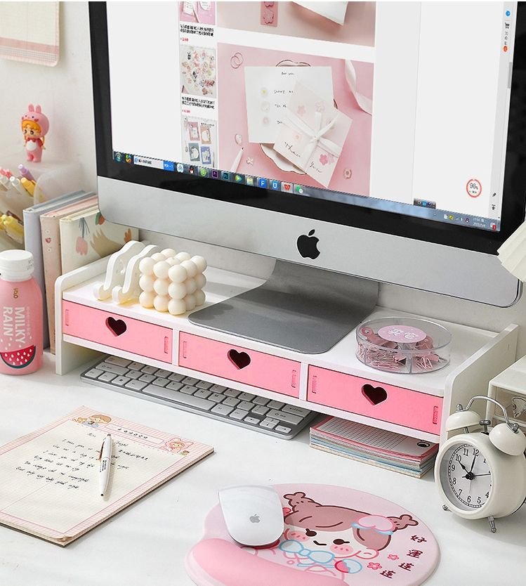 IKEA ELLOVEN エロヴェン モニタースタンド 引き出し付き［2色