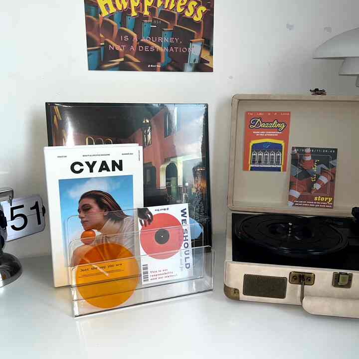 4段 クリア ブックスタンド