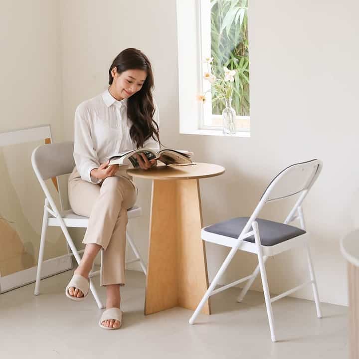 ファブリック 折りたたみ椅子 A-2  2脚セット［3色］