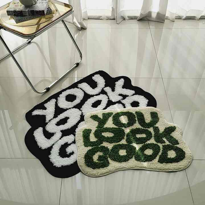 レタリング ラグ［2色・2サイズ］