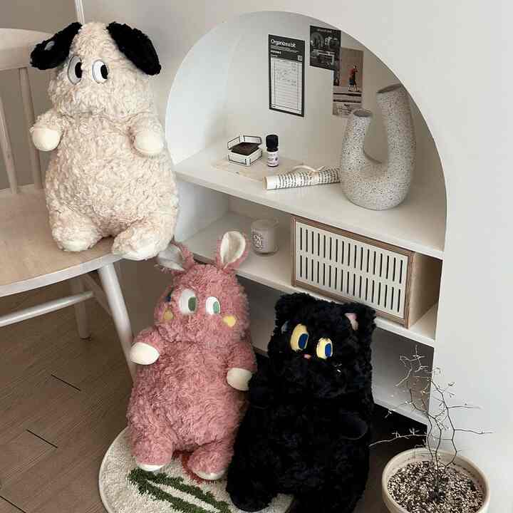 Glance Animals ぬいぐるみクッション［3種］