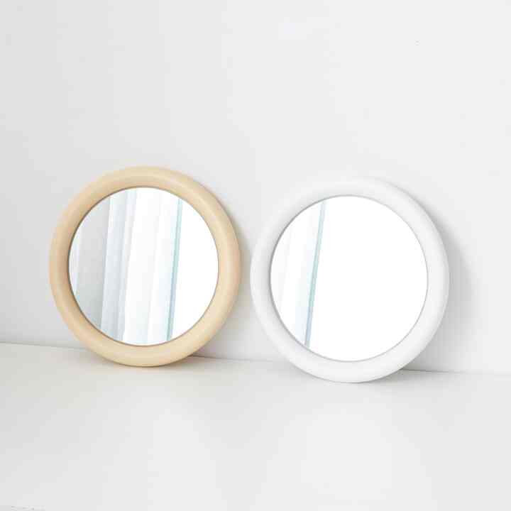丸型 壁掛け ミラー［2色］