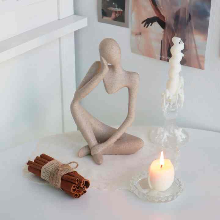 ストーンベージュ 彫刻 オブジェ