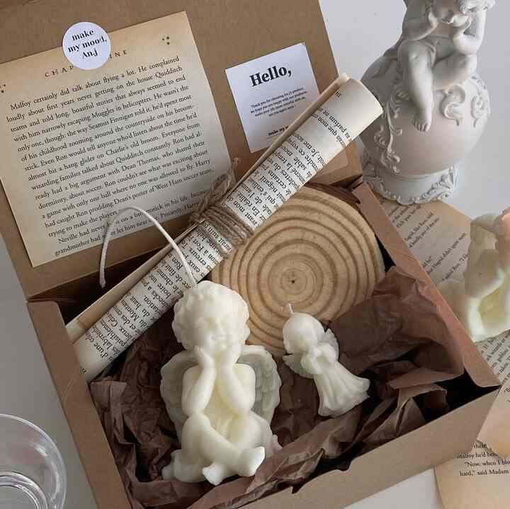 エンジェル キャンドル オブジェ デコセット