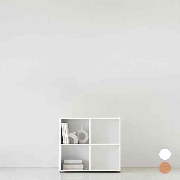 2段 QUATTRO 本棚 80cm［3色］