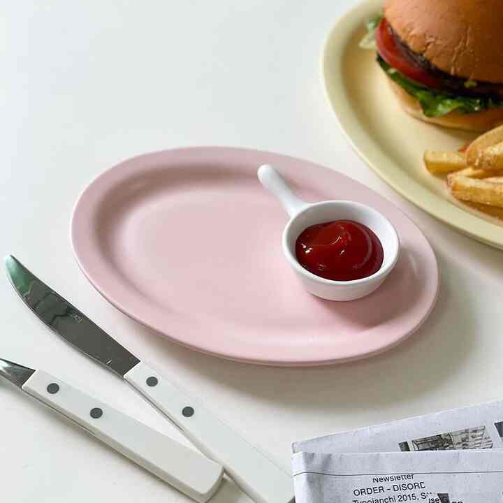 パステルオーバルプレート S［4色］