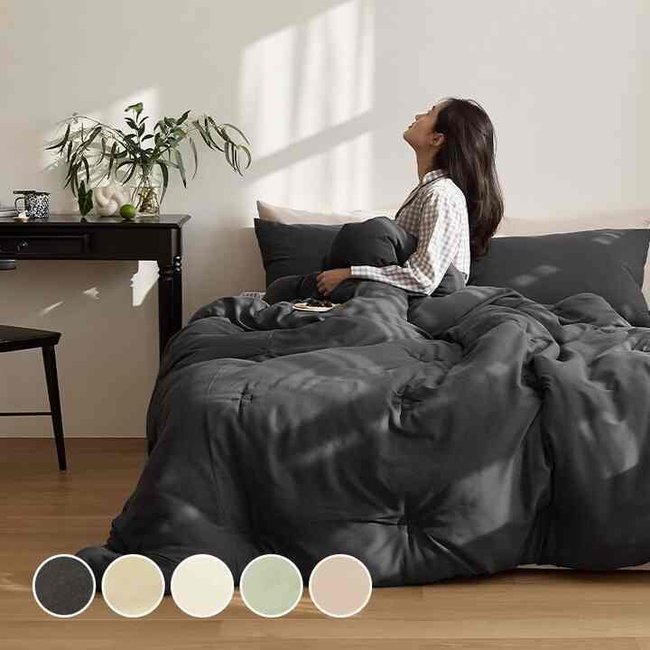 シュークリーム カバーのいらない布団セット［5色・3サイズ］