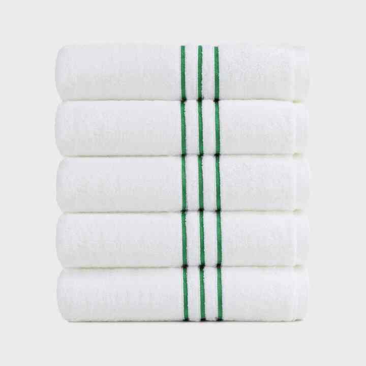 フェイスタオル ストライプ W 5枚セット［4色］