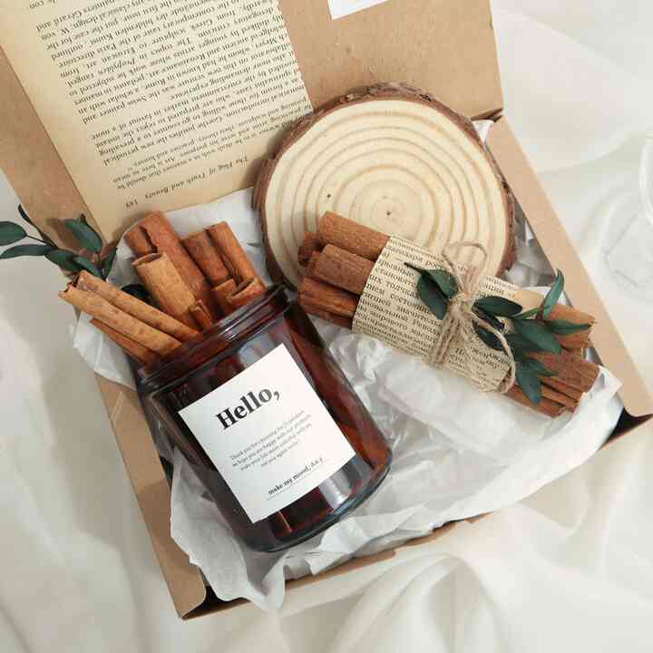 シナモン＆ガラス瓶＆ウッドコースター 点セット