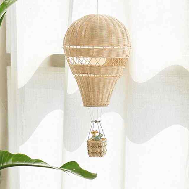 ラタン 熱気球 ランプシェード