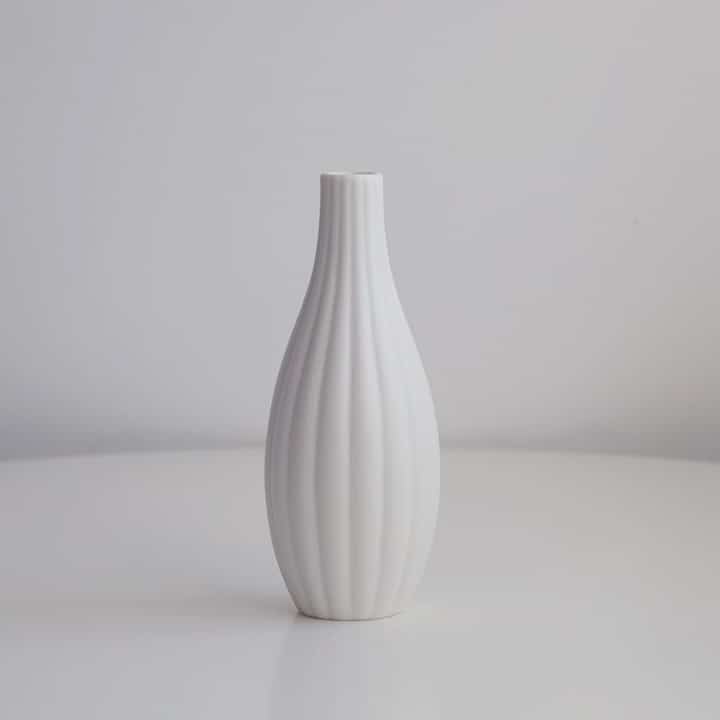 ナチュラル カービング セラミック 花瓶 インテリア オブジェ E