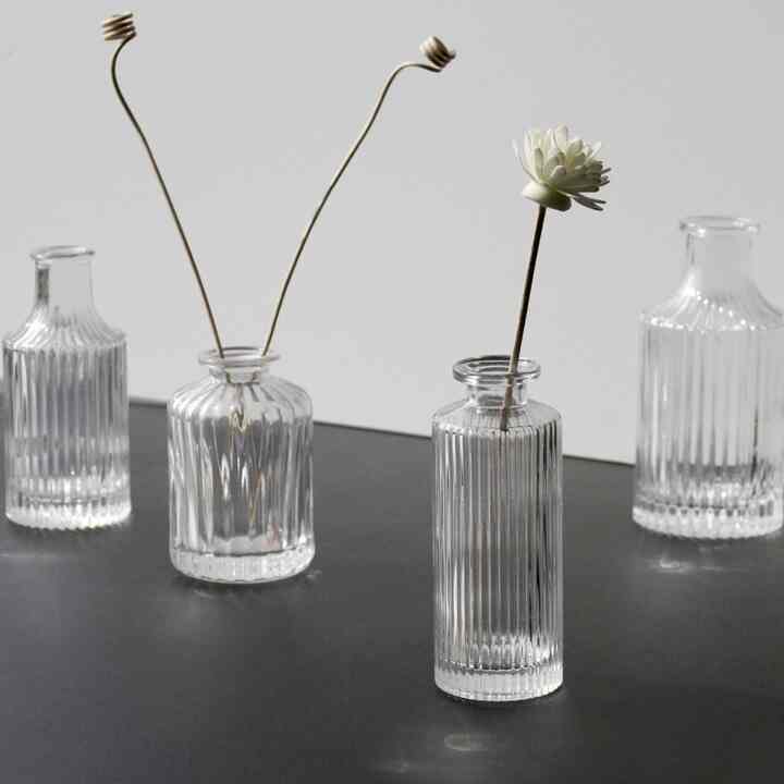 ストライプ ミニ ガラス 花瓶 小 花瓶 B