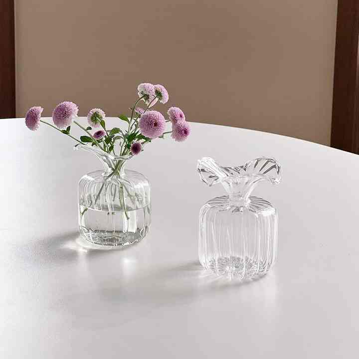 Wave Pleats ガラス花瓶 スクエア